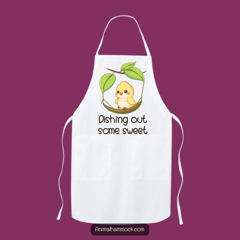 Funny Happy Bird Leaf Hammock Apron - Cheerful Kitchen Wear & Hilarious Gift