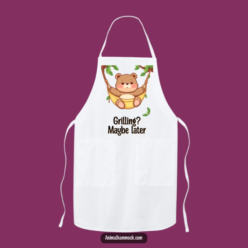 Funny Chubby Bear Cub Hammock Apron - Kitchen Fun & Hilarious Chef Gift