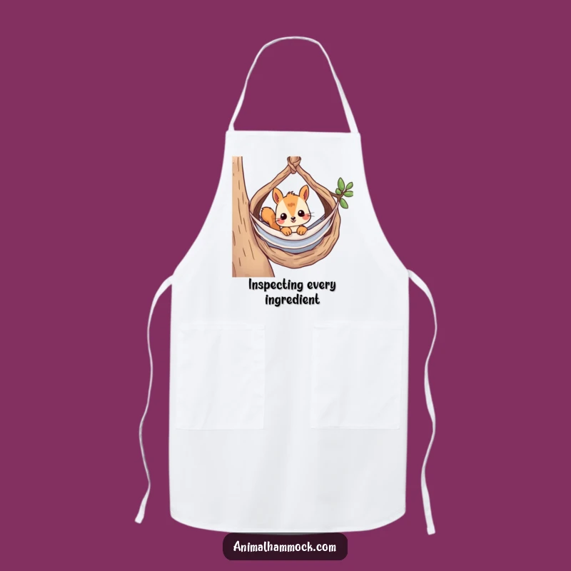 Funny Curious Squirrel Hammock Apron - Woodland Kitchen Wear & Hilarious Gift