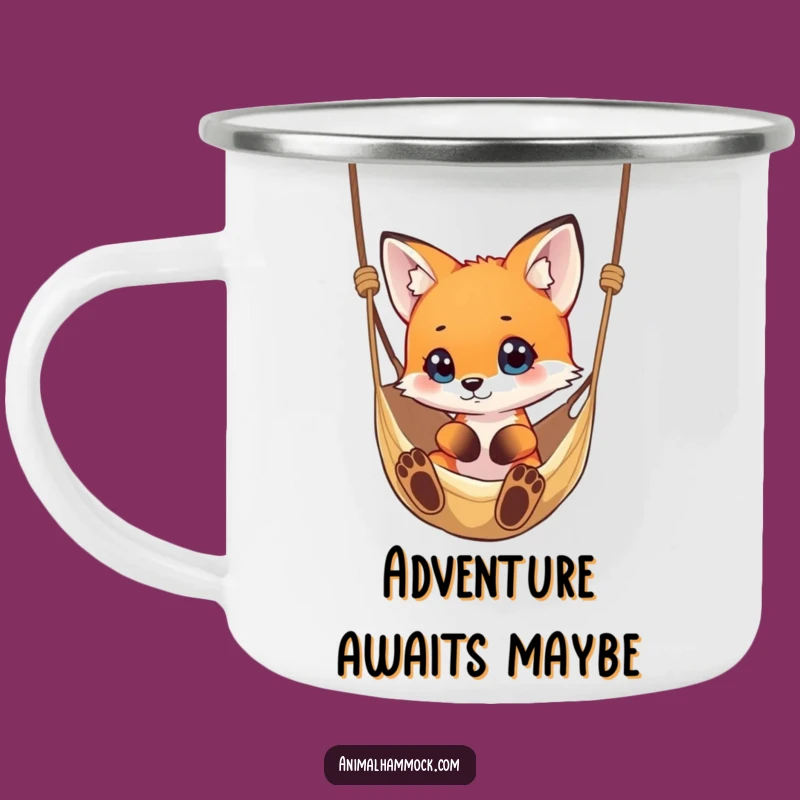 Funny Fox Hammock Camping Mug - Curious Adventures & Gift