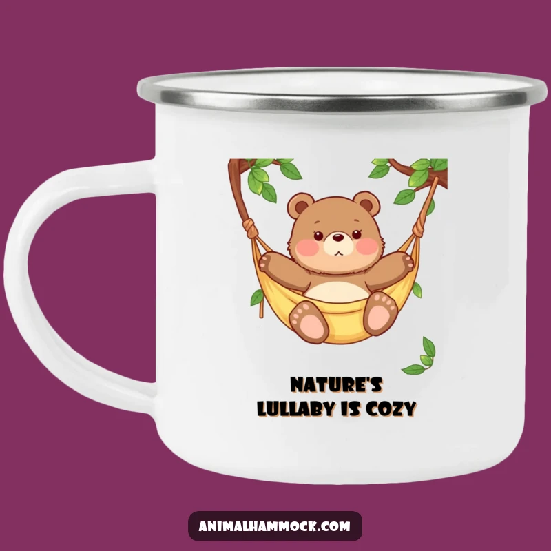 Funny Chubby Bear Cub Hammock Camping Mug - Adventure & Relaxation Gift