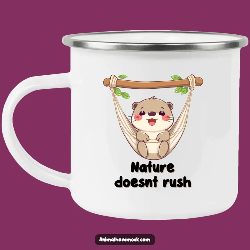 Funny Otter Hammock Camping Mug - Rugged & Hilarious Outdoor Companion