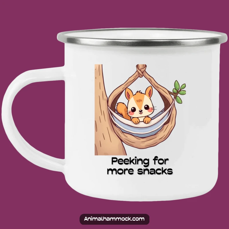 Funny Curious Squirrel Hammock Camping Mug - Outdoor Exploration & Hilarious Gift