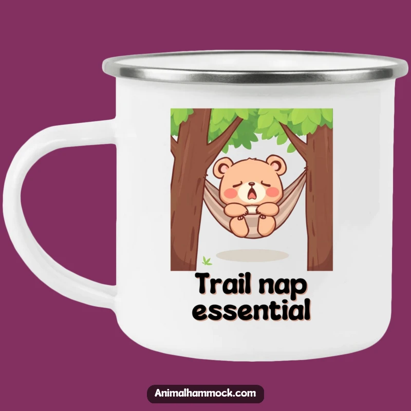 Funny Bear Cub Hammock Camping Mug - Adventure Fuel for Sleepy Explorers