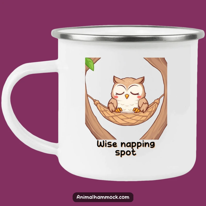 Funny Owl Hammock Camping Mug - Peaceful Sips for Outdoor Relaxation Gift