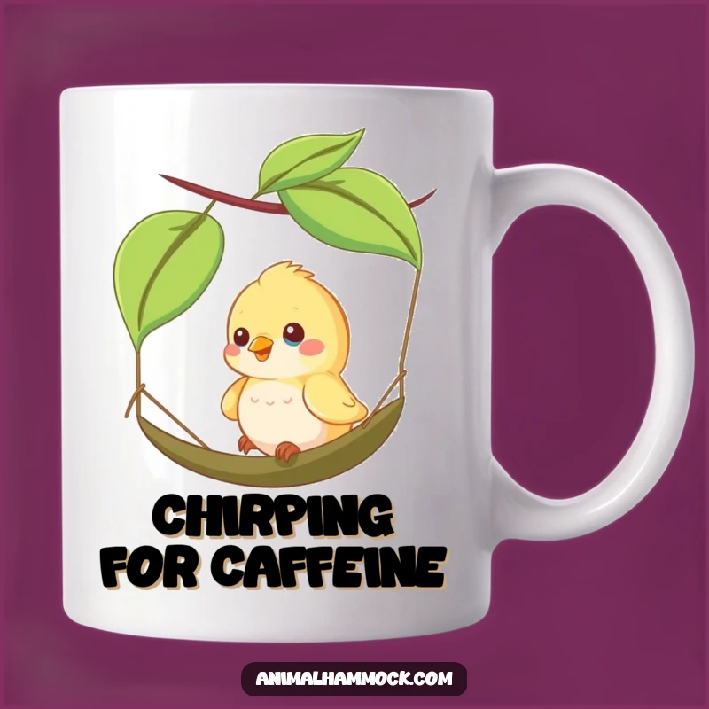 Funny Happy Bird Leaf Hammock Mug - Swinging Joy & Perfect Gift for Bird Lovers