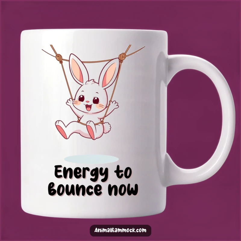 Funny Playful Bunny Hammock Mug - Joyful Kicking Fun & Perfect Gift for Bunny Lovers