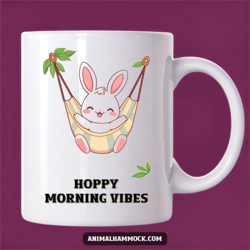 Funny Bunny Hammock Mug: Cheerful Hop Gift for Rabbit Lovers