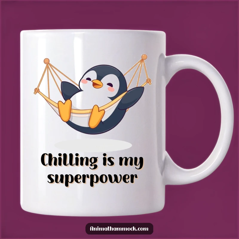 Funny Penguin Hammock Mug: A Hilarious Gift for Arctic Lovers