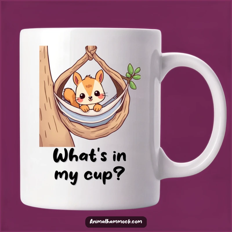 Funny Curious Squirrel Hammock Nest Mug - Cozy Peek & Perfect Gift for Nature Lovers