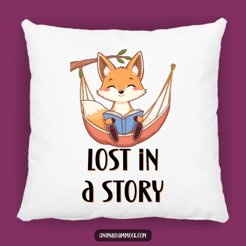 Funny Fox Hammock Pillow - Cozy Comfort for Book Lovers Gift