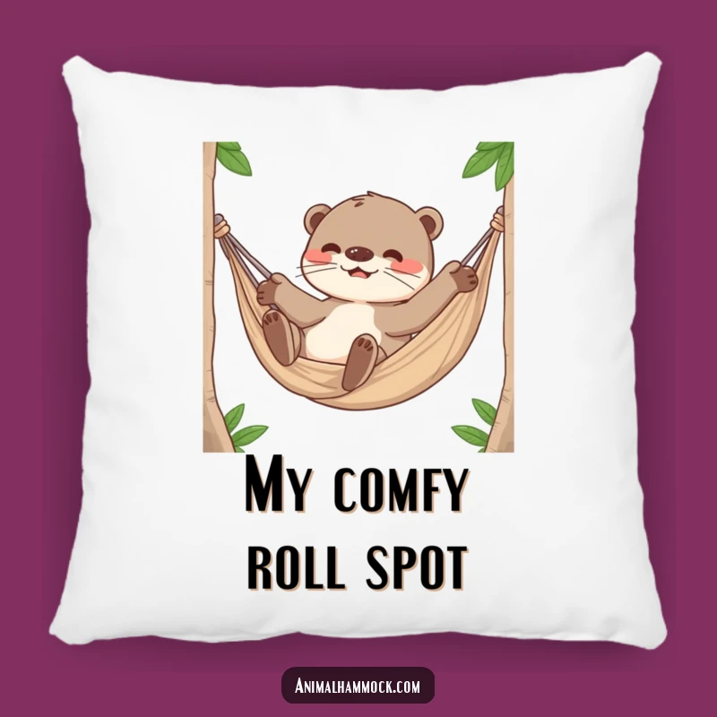 Funny Otter Hammock Pillow: Playful Rolling Comfort for Cozy Spaces