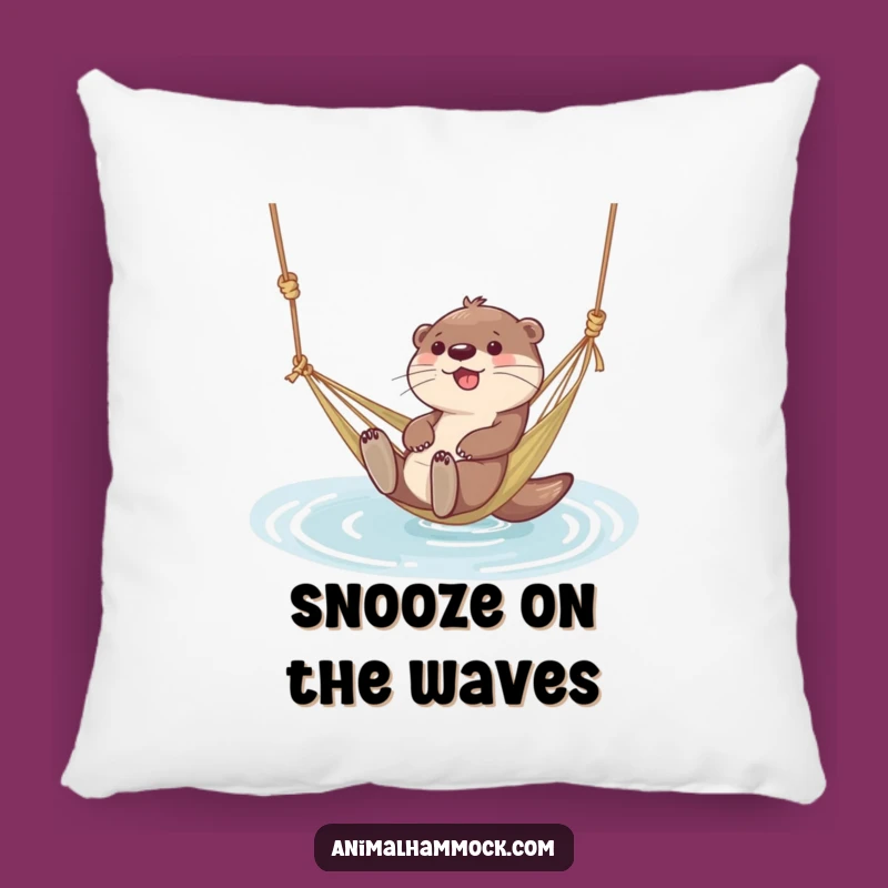 Funny Otter Hammock Pillow: Giggling Comfort & Serenity - Adorable Funny Gift