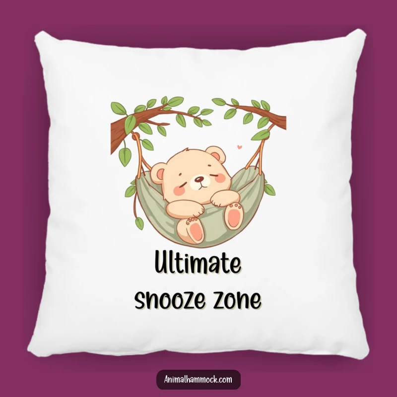 Funny Bear Cub Snooze Pillow: Comfy Cushion with Nap Time Humor, an Excellent Funny Gift