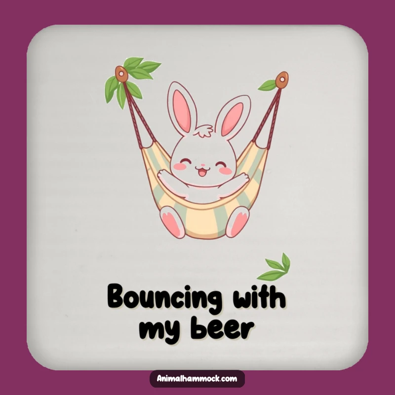 Funny Bunny Hammock Coasters: Cheerful Protection for Your Surfaces