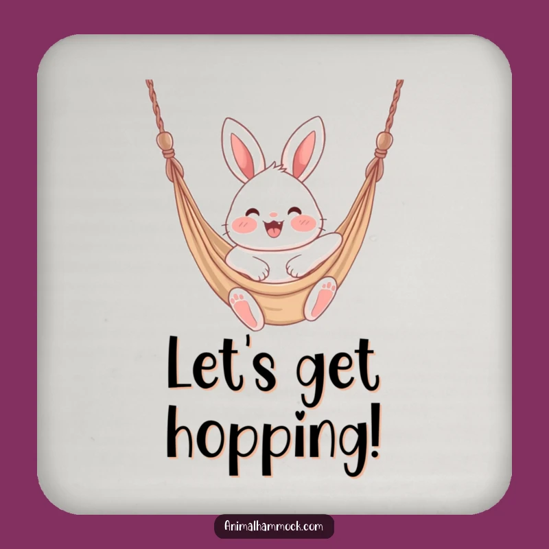 Funny Bunny Hammock Coasters - Protect Surfaces with Bouncing Charm Gift