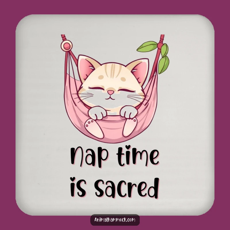 Funny Cat Hammock Coasters - Protect Surfaces with Cute Humor Gift