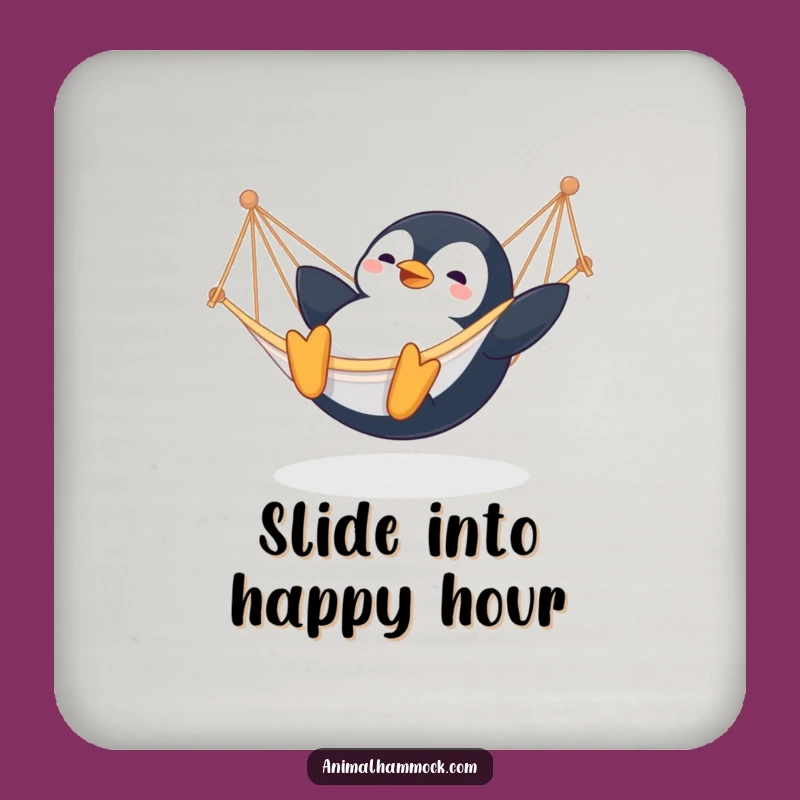 Funny Penguin Hammock Coasters: Protect Surfaces with Arctic Humor