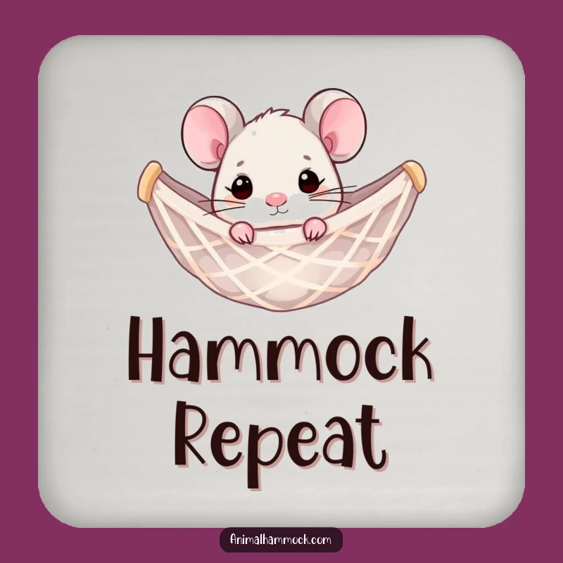 Funny Mouse Hammock Coaster: Protect Surfaces with Cute Rodent Humor