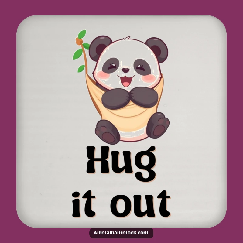 Funny Panda Hammock Coaster: Protect Your Surfaces with This Hilarious Hug!