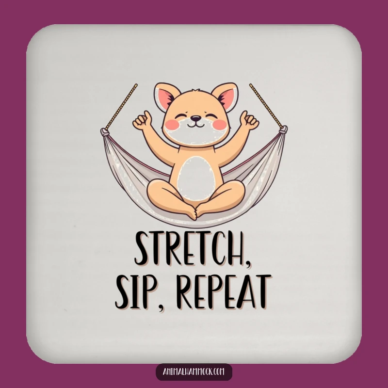 Funny Yoga Animal Hammock Coasters - Gift for Serene Spaces!