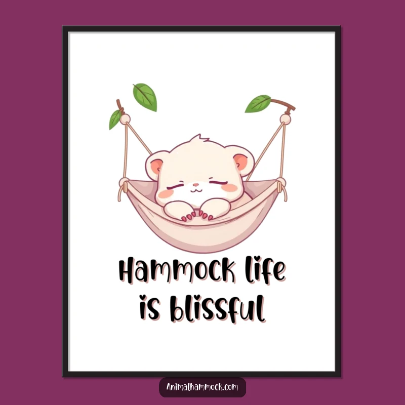 Funny Hammock Napper Poster - Gift for Relaxing Spaces!
