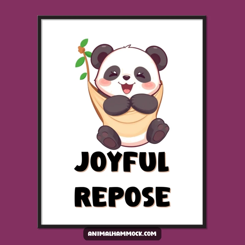 Funny Panda Hammock Poster: Decorate with Happiness! Hilarious Panda Art!