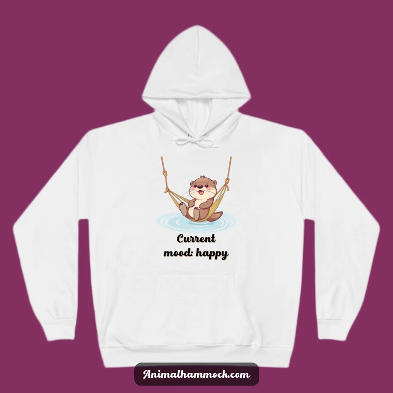 Funny Otter Hammock Hoodie: Cozy Giggle Wear - The Best Relaxing Gift