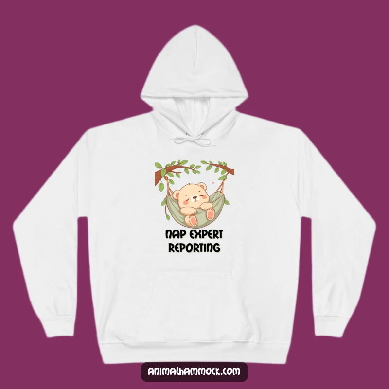 Funny Bear Cub Hammock Hoodie: Cozy Slumber with Cute Bear Charm, an Ideal Funny Gift