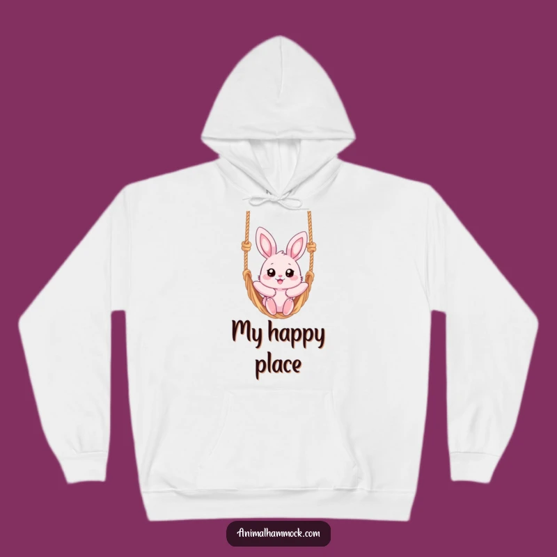 Funny Pink Bunny Hammock Hoodie - Cozy & Relaxing Comfort