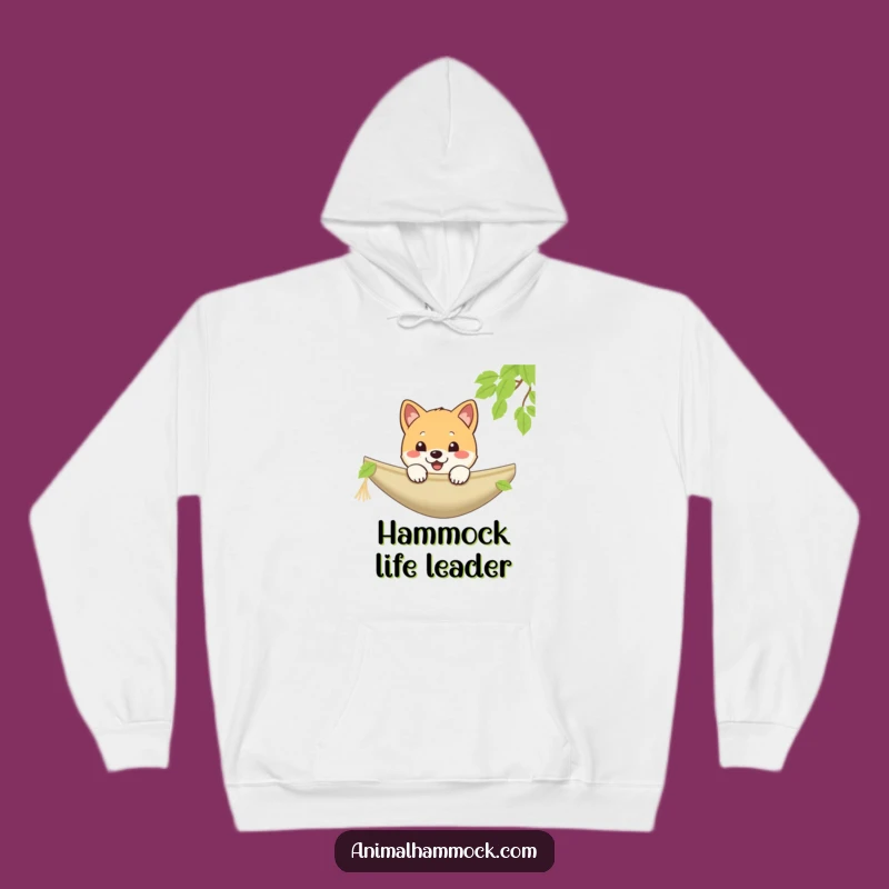 Funny Shiba Inu Hoodie: Hammock Peek Cozy Funny Gift