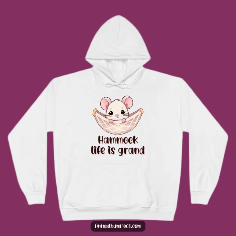 Funny Mouse Hammock Hoodie: Cozy Rodent Retreat, Warm & Humorous Gift