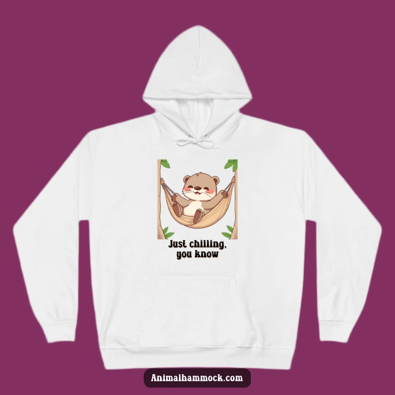 Funny Otter Hammock Hoodie: Cozy Playful Gift for Otter Lovers