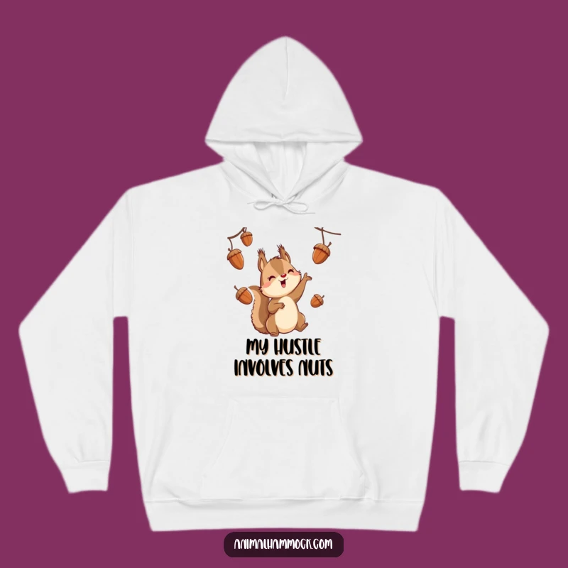 Funny Squirrel Juggling Hoodie: Cozy Up With This Acorn Acrobat Design
