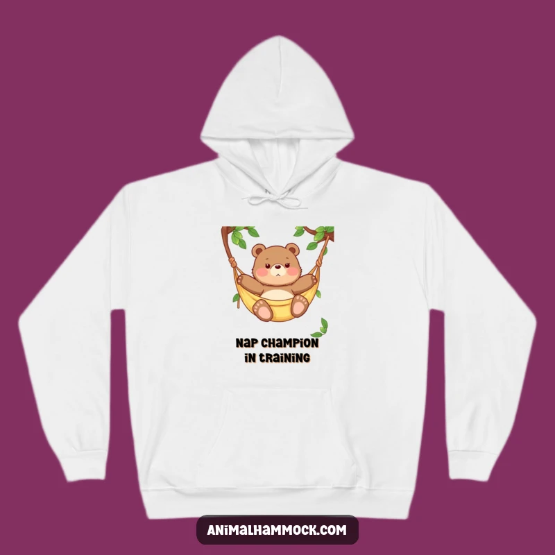 Funny Chubby Bear Cub Hoodie - Cozy & Hilarious Hammock Design Gift