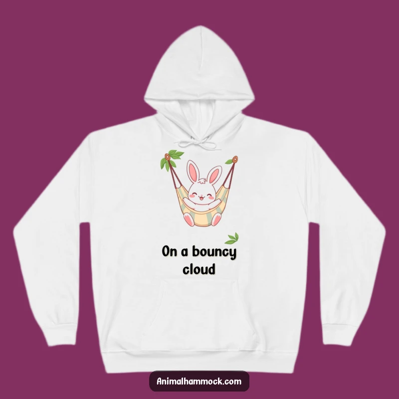 Funny Bunny Hammock Hoodie: Cozy Bounce Gift for Rabbit Lovers
