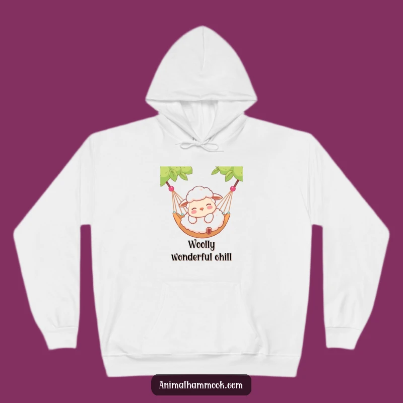 Funny Contented Sheep Hammock Hoodie - Cozy Comfort Gift for Sheep Lovers