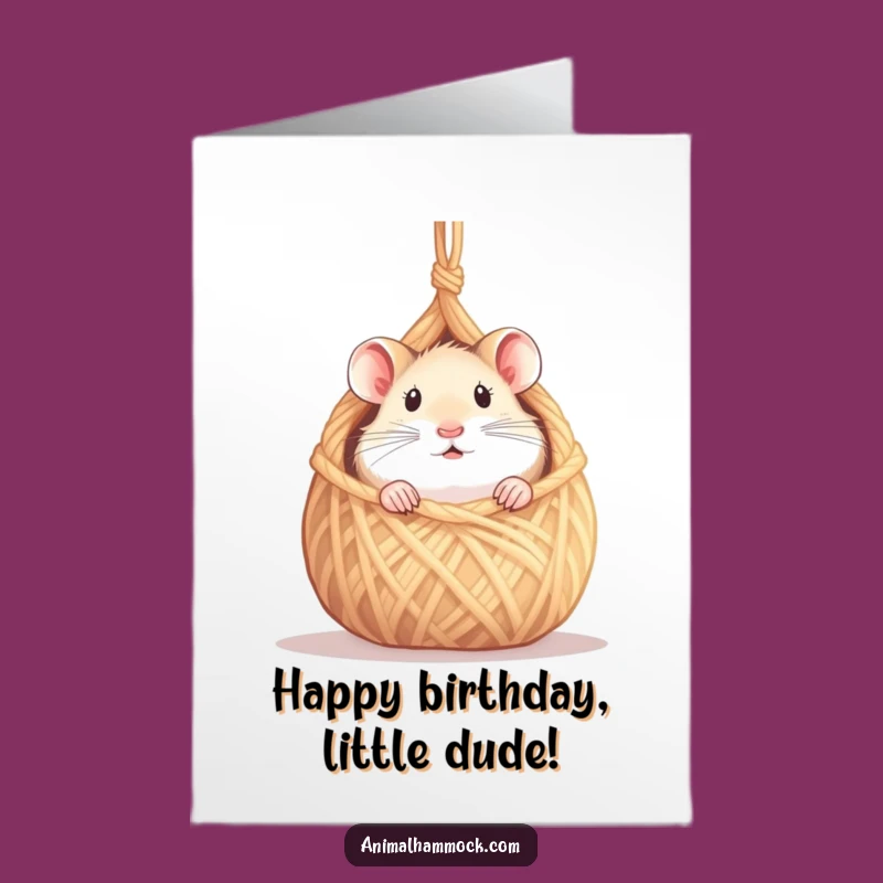 Free Printable Birthday Card: Hamster Hammock Peek, Hilarious Downloadable Gift!