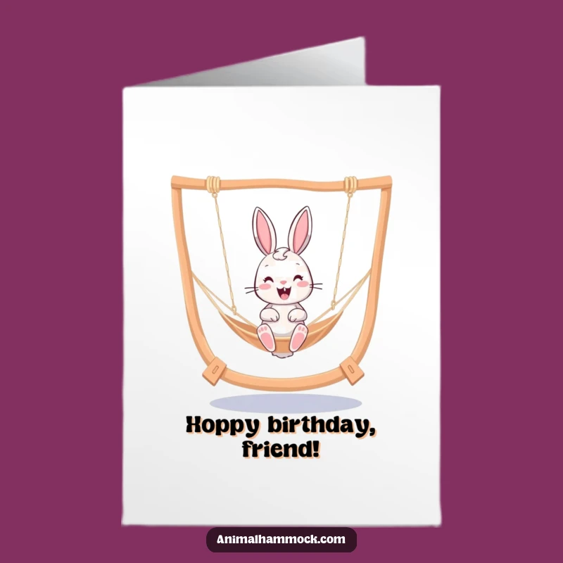 Free Printable Birthday Card: Bouncing Bunny Hammock Fun - Adorable Downloadable Gift!