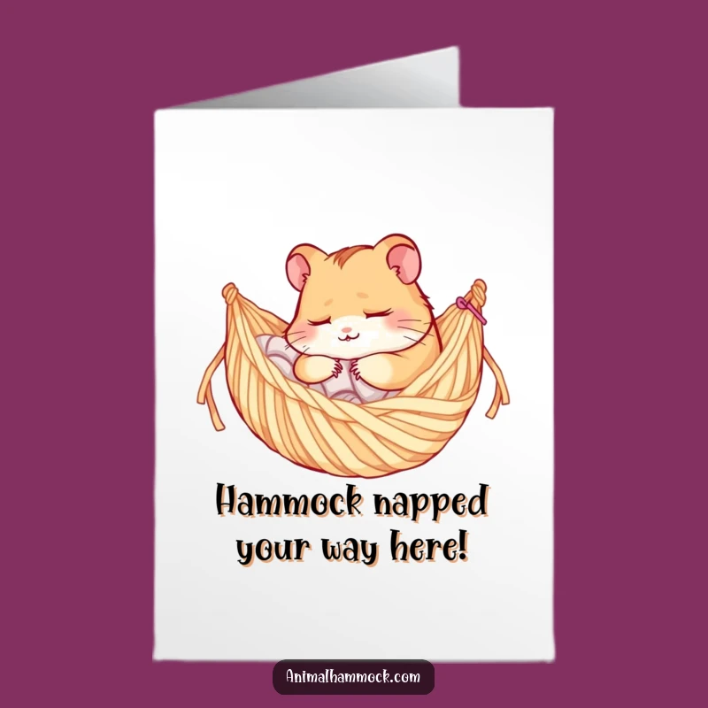 Free Printable Hamster Congratulations Card: Sleepy Hammock Joyful Funny Downloadable Gift