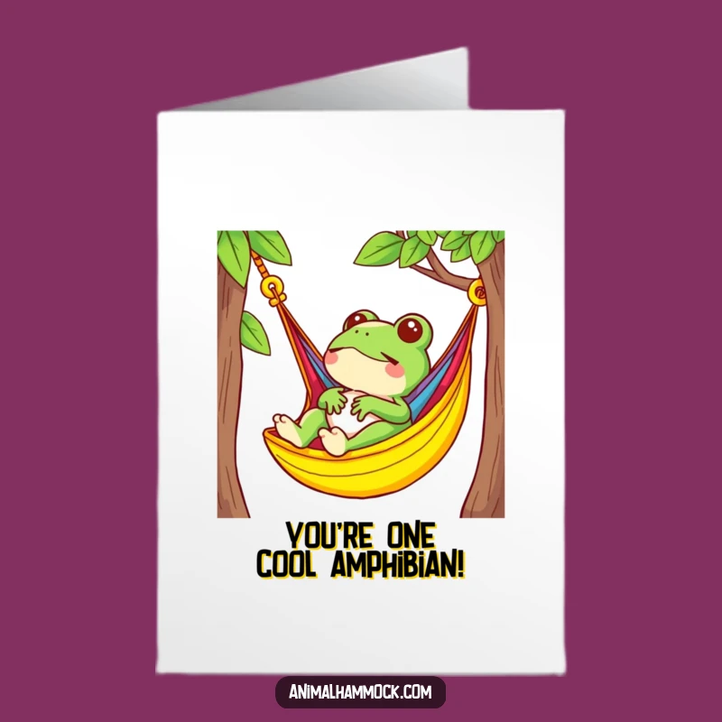 Free Printable Congrats Card: Relaxed Frog, Funny Downloadable Gift