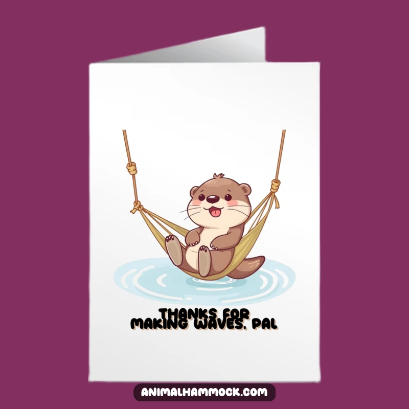 Free Printable Thank You Card: Otter Hammock Thanks - Funny Downloadable