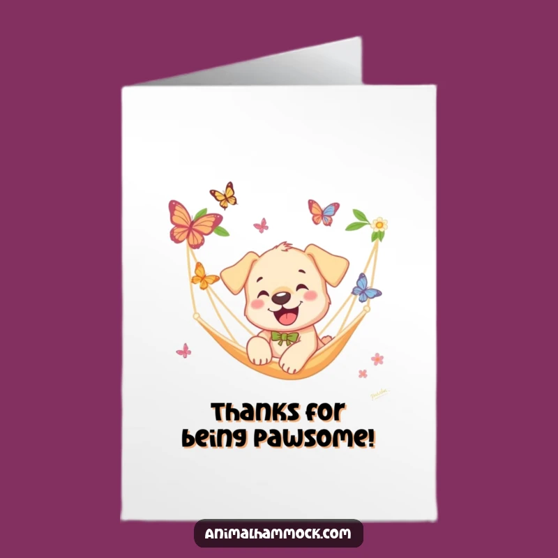 Free Printable Thank You Puppy Card: Humorous Doggy Downloadable Gift