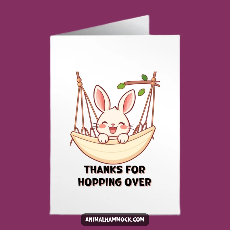 Free Printable Thank You Card: Bunny Hammock View Downloadable Gift
