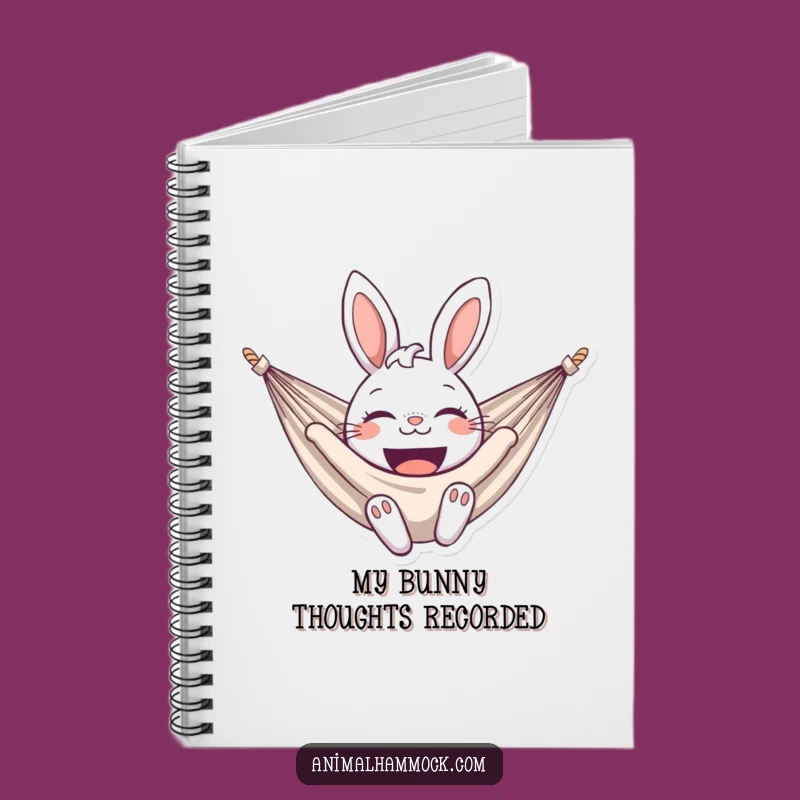 Funny Bunny Hammock Notebook - Jot Down Happy Thoughts with Flair