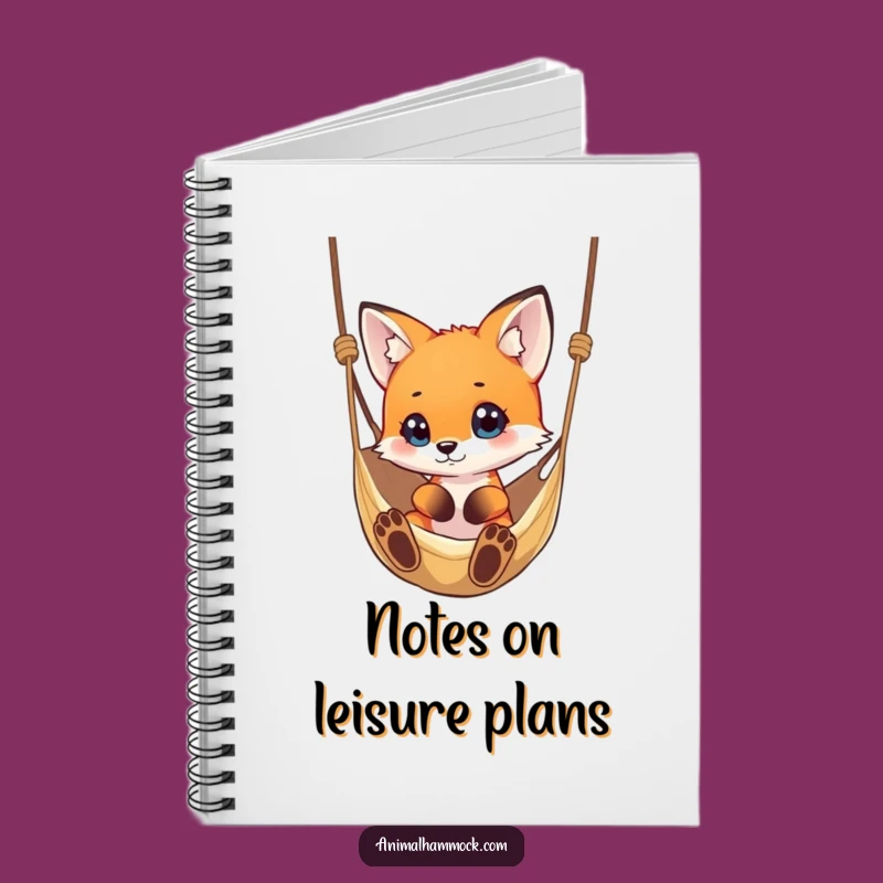 Funny Fox Hammock Notebook - Jot Down Ideas with Curiosity Gift