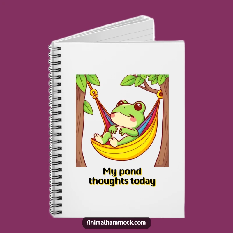 Funny Frog Relaxing Notebook: Jot Down Ideas in Hammock Style