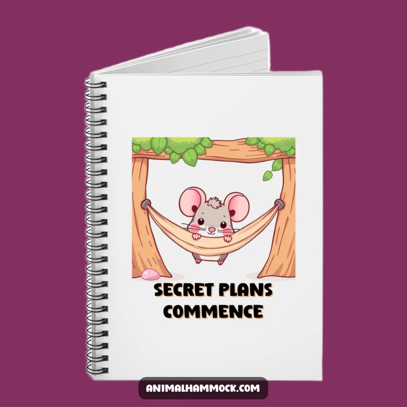 Funny Mouse Hammock Notebook: Jot Down Plans with Determination - Great Funny Gift