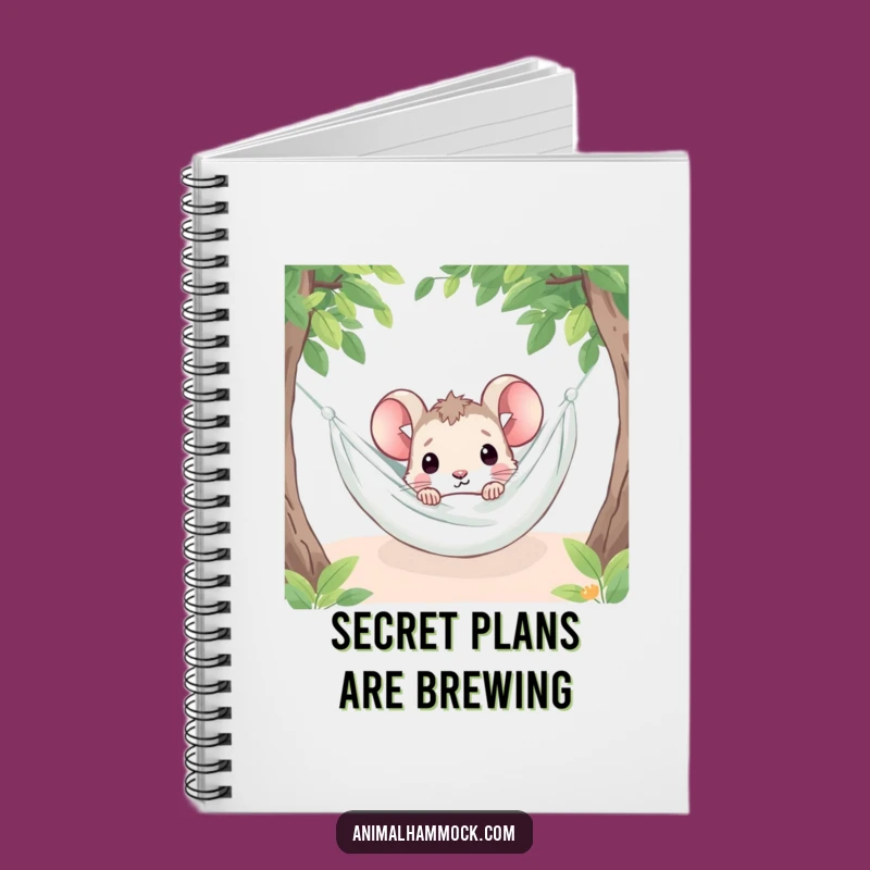 Funny Mouse Peeking Notebook: Jot Down Secrets in Hammock Style