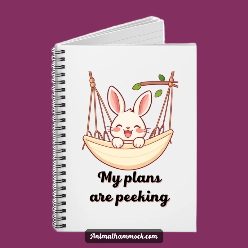 Funny Rabbit Hammock Notebook - Jot Down Relaxed Ideas, Creative Gift!